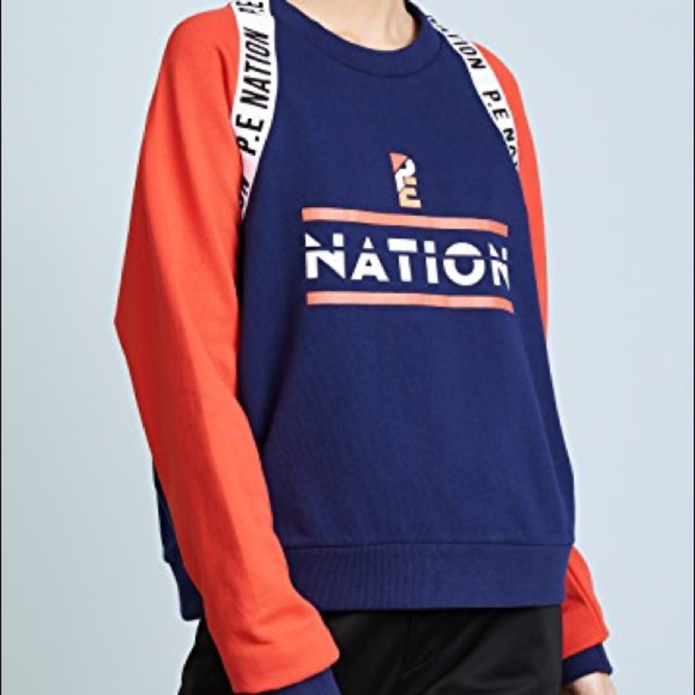 NWT P.E Nation “Wembley sweat color block”